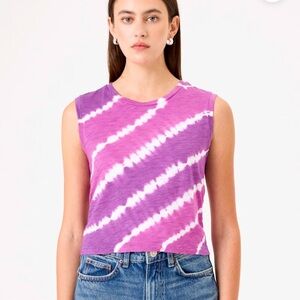 NEW GOLDIE LIGHTNING TIE DYE CROP TANK L